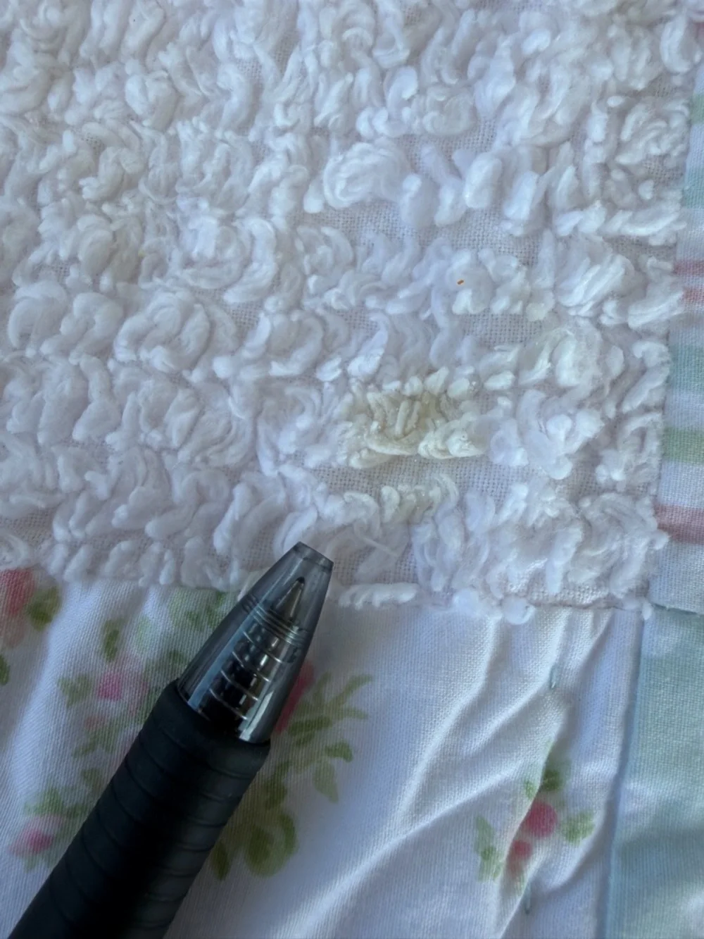Simply Shabby Chic Floral Patchwork Reversible Quilt Velvet Chenille F/Q HTF GUC